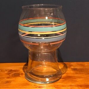 Vintage Fiesta Striped Floating Candle Holder Vase